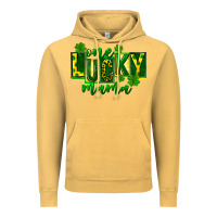 Vintage Mustard one lucky mama st patricks Vintage Hoodie - FaDigitalArtStudio