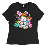 Black Easter Day Camper  Happy Easter Day Ladies Tee - CowGirlArtShop
