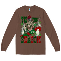 Chestnut tis the season skeleton snowboard Long Sleeve Tee - FaDigitalArtStudio