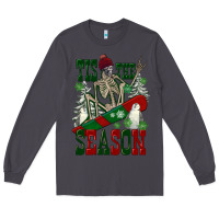 Smoke tis the season skeleton snowboard Long Sleeve Tee - FaDigitalArtStudio