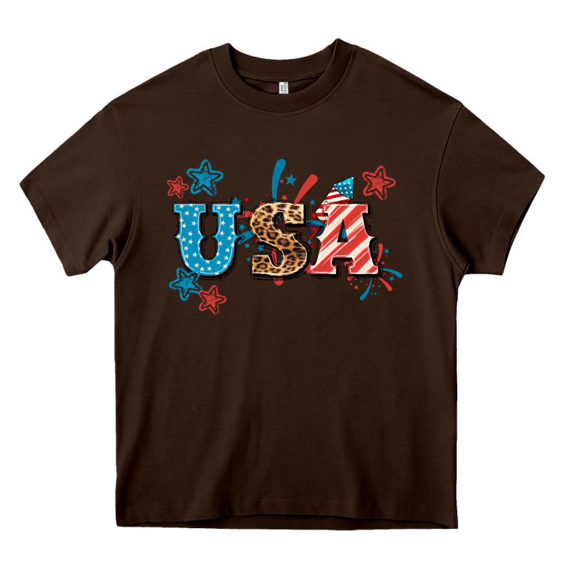Usa 4th Of July Heavy Core Tee by HowdyJamesFarm | Teevron