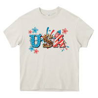 Cream USA 4th of july Heavy Core Tee - HowdyJamesFarm