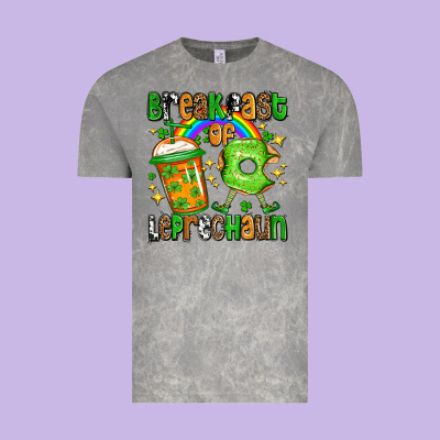 St. Patrick's Breakfast Of Leprechaun Vintage Tee Designed By Oliviacreatesart