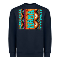 Navy aztec leopard glitter Heavyweight Sweatshirt - AdoDesignShop