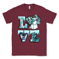 Burgundy love winter Classic Tee - CowGirlArtShop