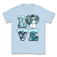 Dusty Blue love winter Classic Tee - CowGirlArtShop