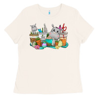 Bone Easter Hippopotamus coffee cups Easter Day Ladies Tee - CowGirlArtShop