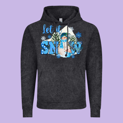 Let It Snow Christmas Vintage Hoodie Designed By Fadigitalartstudio
