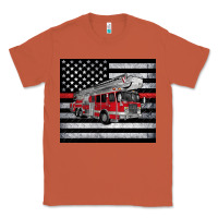 Copper thin red line American flag fire truck Classic Tee - Artiststas