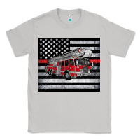 Moon Dust thin red line American flag fire truck Classic Tee - Artiststas