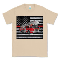 Mushroom thin red line American flag fire truck Classic Tee - Artiststas