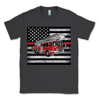 Smoke thin red line American flag fire truck Classic Tee - Artiststas