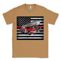 Thin Red Line American Flag Fire Truck Classic Tee | Teevron