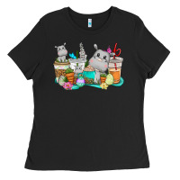 Easter Hippopotamus Coffee Cups Easter Day Ladies Tee | Teevron