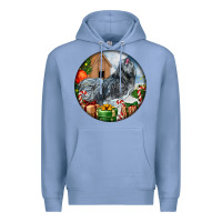 Colony Blue ameraucana rooster christmas Premium Hoodie - LillyAllenDesigns