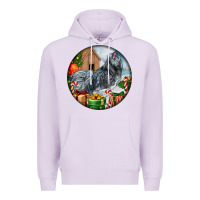 Lilac ameraucana rooster christmas Premium Hoodie - LillyAllenDesigns