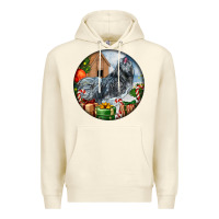 Sandshell ameraucana rooster christmas Premium Hoodie - LillyAllenDesigns