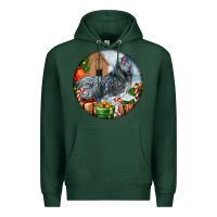 Sports Green ameraucana rooster christmas Premium Hoodie - LillyAllenDesigns