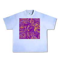 Grape Ice Abstract Mardi Gras Seamless Pattern Urban Heavy Tee - FaDigitalArtStudio