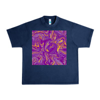Navy Abstract Mardi Gras Seamless Pattern Urban Heavy Tee - FaDigitalArtStudio