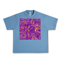 Pebble Blue Abstract Mardi Gras Seamless Pattern Urban Heavy Tee - FaDigitalArtStudio