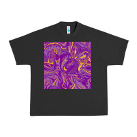Pigment Black Abstract Mardi Gras Seamless Pattern Urban Heavy Tee - FaDigitalArtStudio