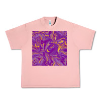 Salmon Abstract Mardi Gras Seamless Pattern Urban Heavy Tee - FaDigitalArtStudio
