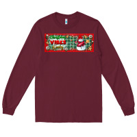 Burgundy christmas vibes only Long Sleeve Tee - BundleAndBundleShop