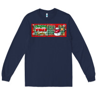Navy christmas vibes only Long Sleeve Tee - BundleAndBundleShop
