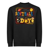 Black its a softball kinda day Heavyweight Sweatshirt - AdoDesignShop