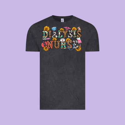 Dialysis Nurse Vintage Tee Designed By Oliviacreatesart