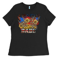Black American babe 4th of july Ladies Tee - CowGirlArtShop
