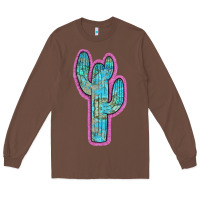 Chestnut Western Turquoise Cactus Long Sleeve Tee - RanaPortraitStore
