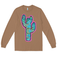 Toasted Coconut Western Turquoise Cactus Long Sleeve Tee - RanaPortraitStore