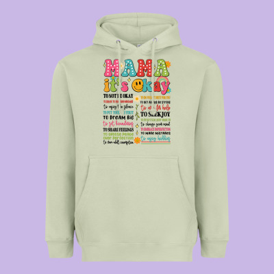 Mama Its Okay Heavyweight Hoodie Designed By Jahusdesignshop