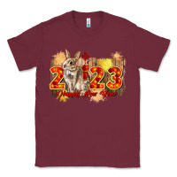 Burgundy chinese new year 2023 rabbit year Classic Tee - CowGirlArtShop