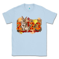 Dusty Blue chinese new year 2023 rabbit year Classic Tee - CowGirlArtShop