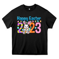 Black Happy Easter 2023 Easter Day Heavy Core Tee - HowdyJamesFarm