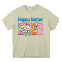 Mossy Happy Easter 2023 Easter Day Heavy Core Tee - HowdyJamesFarm