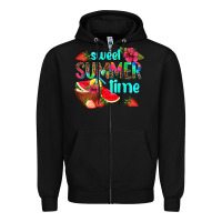 Black sweet summer time Zipper Hoodie - AdoDesignShop