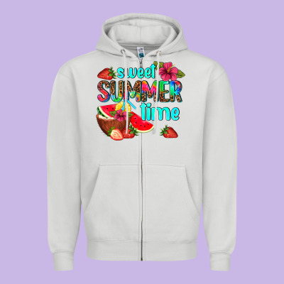 Sweet Summer Time Zipper Hoodie Designed By Adodesignshop