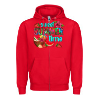 Red sweet summer time Zipper Hoodie - AdoDesignShop