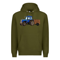 Army Green Farm Tractor Premium Hoodie - RanaPortraitStore
