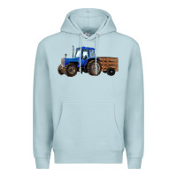 Blue Mist Farm Tractor Premium Hoodie - RanaPortraitStore