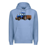 Colony Blue Farm Tractor Premium Hoodie - RanaPortraitStore