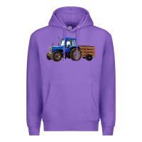 Purple Farm Tractor Premium Hoodie - RanaPortraitStore