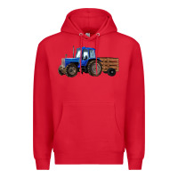 Red Farm Tractor Premium Hoodie - RanaPortraitStore
