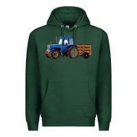 Sports Green Farm Tractor Premium Hoodie - RanaPortraitStore