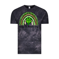 Cloud Black Happy St. Patrick's Day rainbow Vintage Tee - OliviaCreatesArt