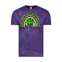 Cloud Purple Happy St. Patrick's Day rainbow Vintage Tee - OliviaCreatesArt